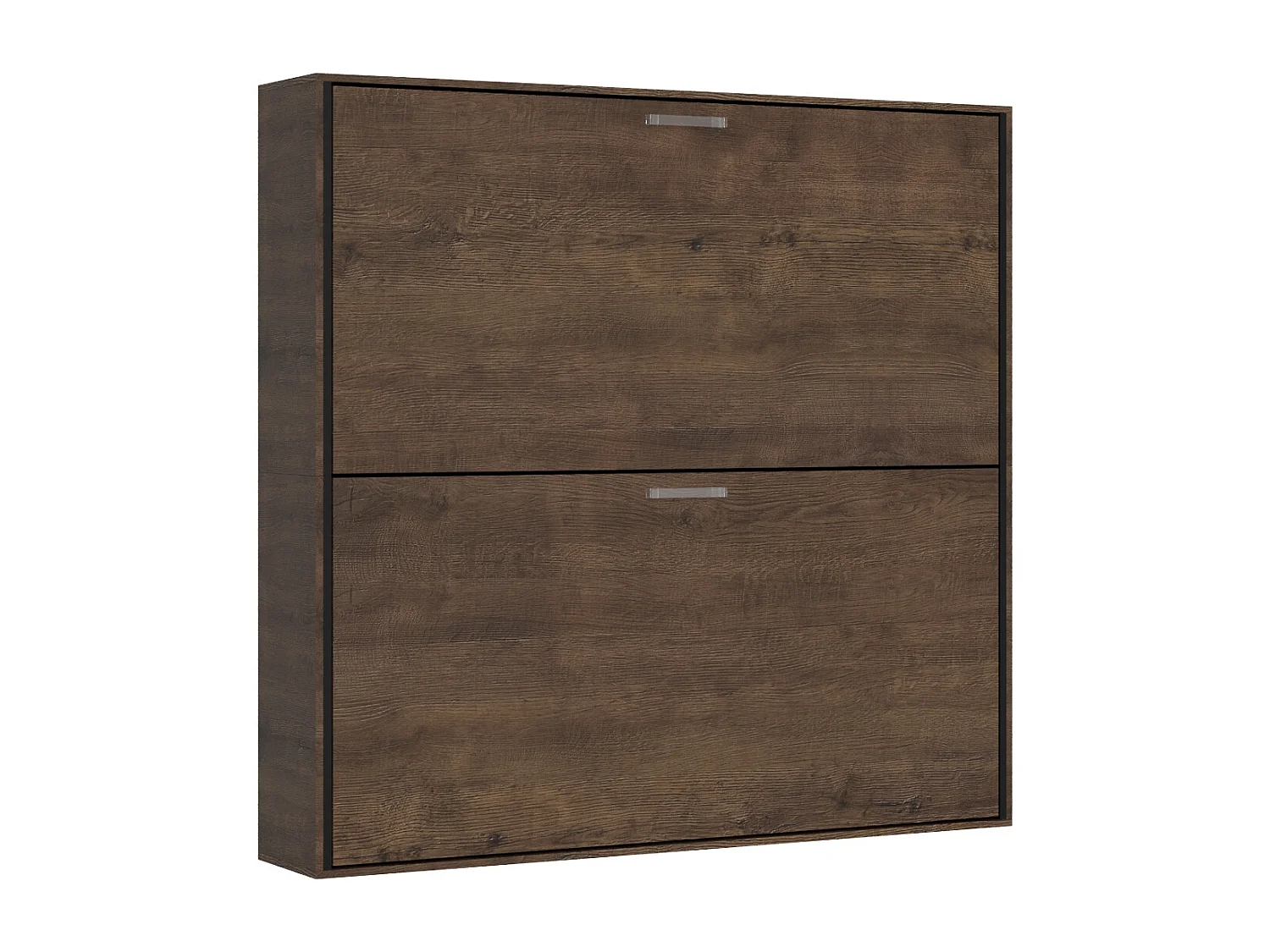 Lit escamotable horizontal superposé 2 couchages 85 Kando Noyer