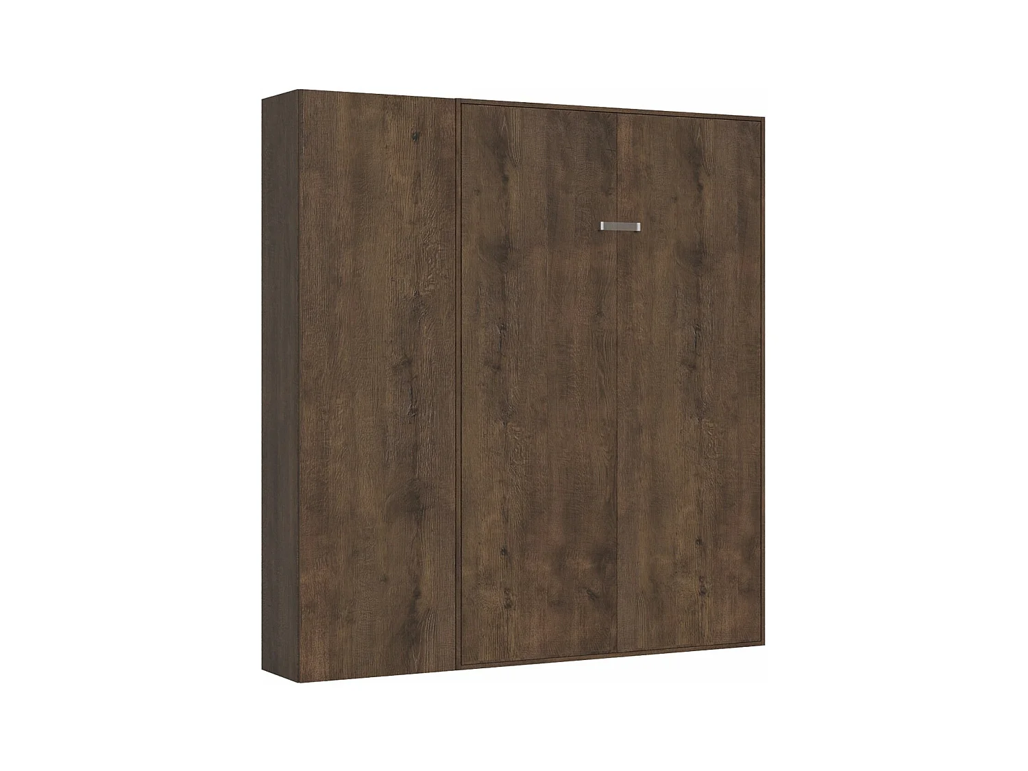 Armoire lit escamotable vertical 140 Kentaro avec colonne Noyer