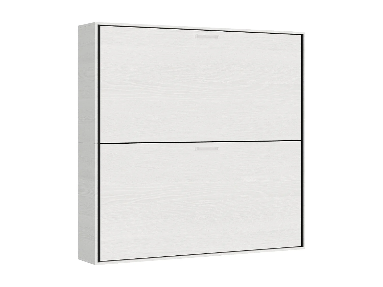 Lit escamotable horizontal superposé 2 couchages 85 Kando Frêne Blanc