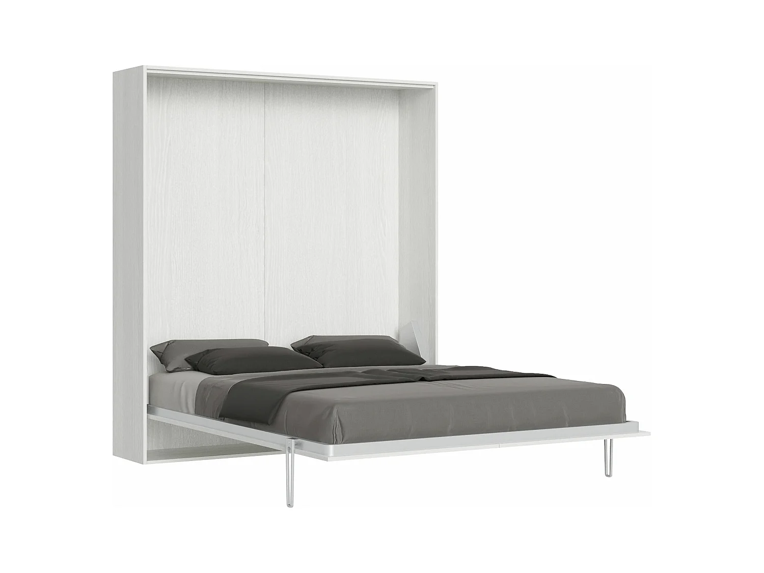 Verticaal Kentaro 160 opklapbed eiken wit