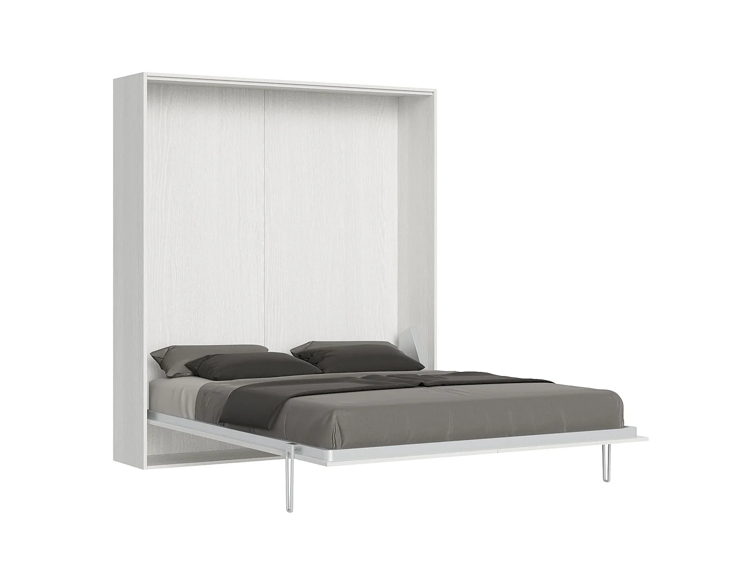 Verticaal Kentaro 160 opklapbed eiken wit