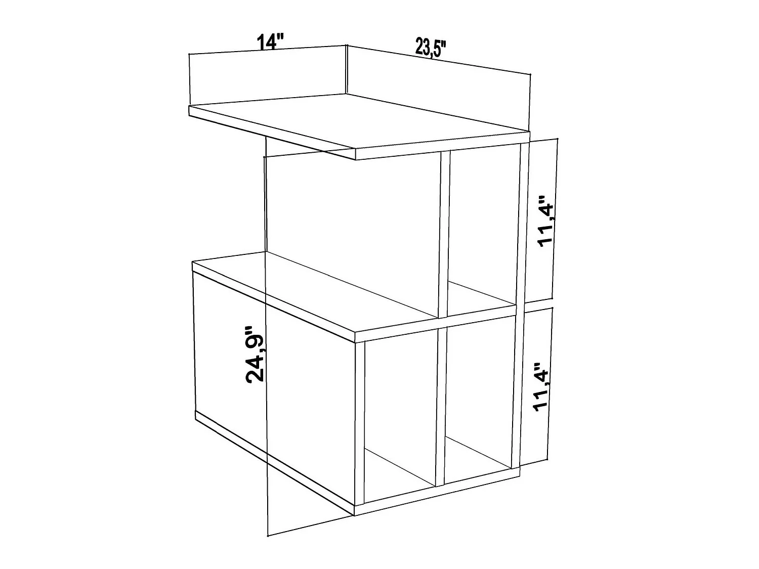 Table d'appoint de salon loira moderne chêne 59,6x35,6x63,2 cm