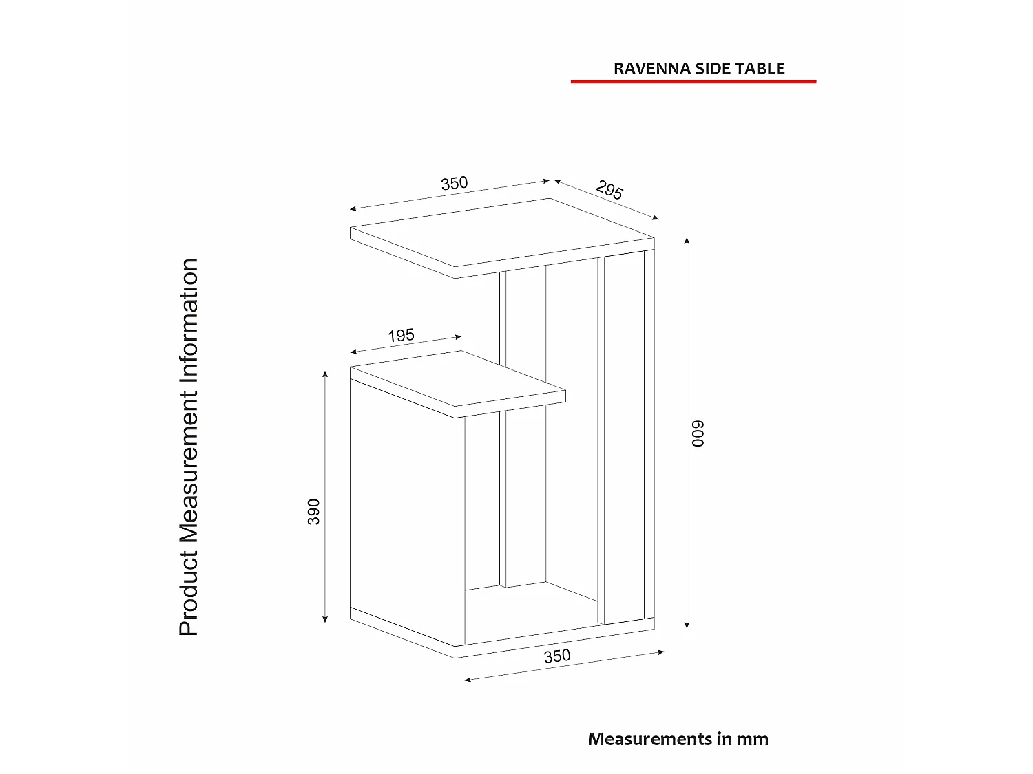 Table d'appoint de salon tamesis moderne blanc or noir 29,5x60x35 cm