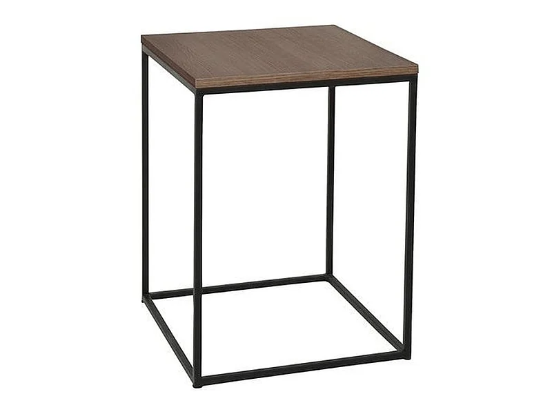 Table d'appoint de salon orinoco  noyer noir 45x45x45 cm