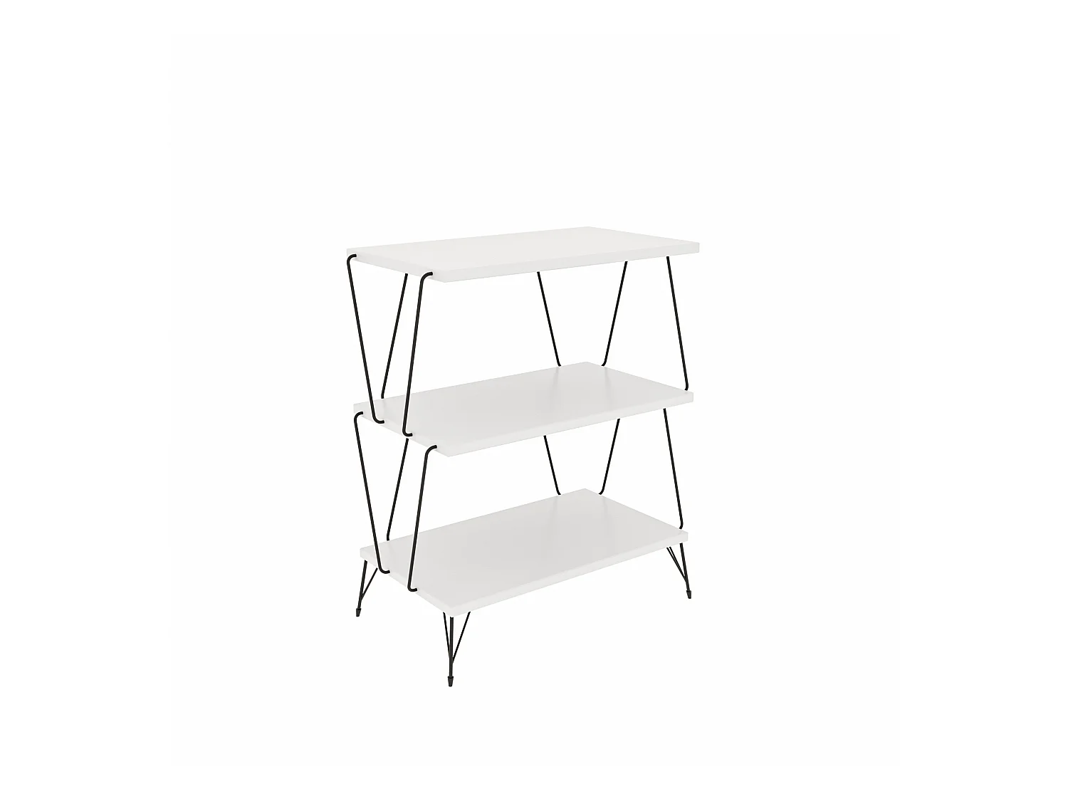 Table d'appoint de salon mississipi moderne blanc 48x75x31 cm