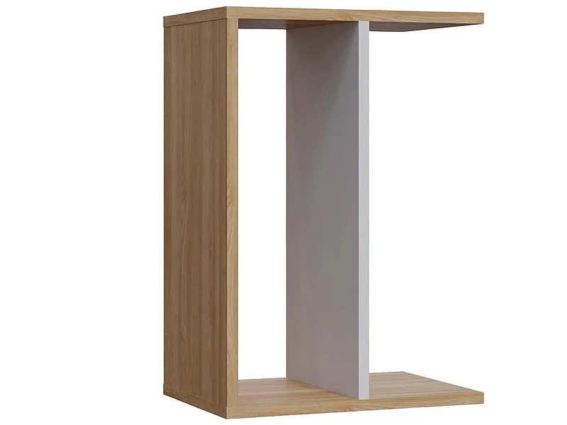 Table d'appoint de salon loira moderne chêne blanc 44,5x29,6x63,2 cm