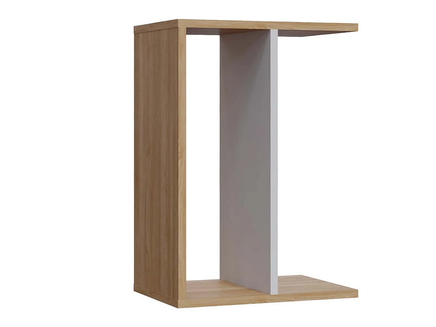 Table d'appoint de salon loira moderne chêne blanc 44,5x29,6x63,2 cm
