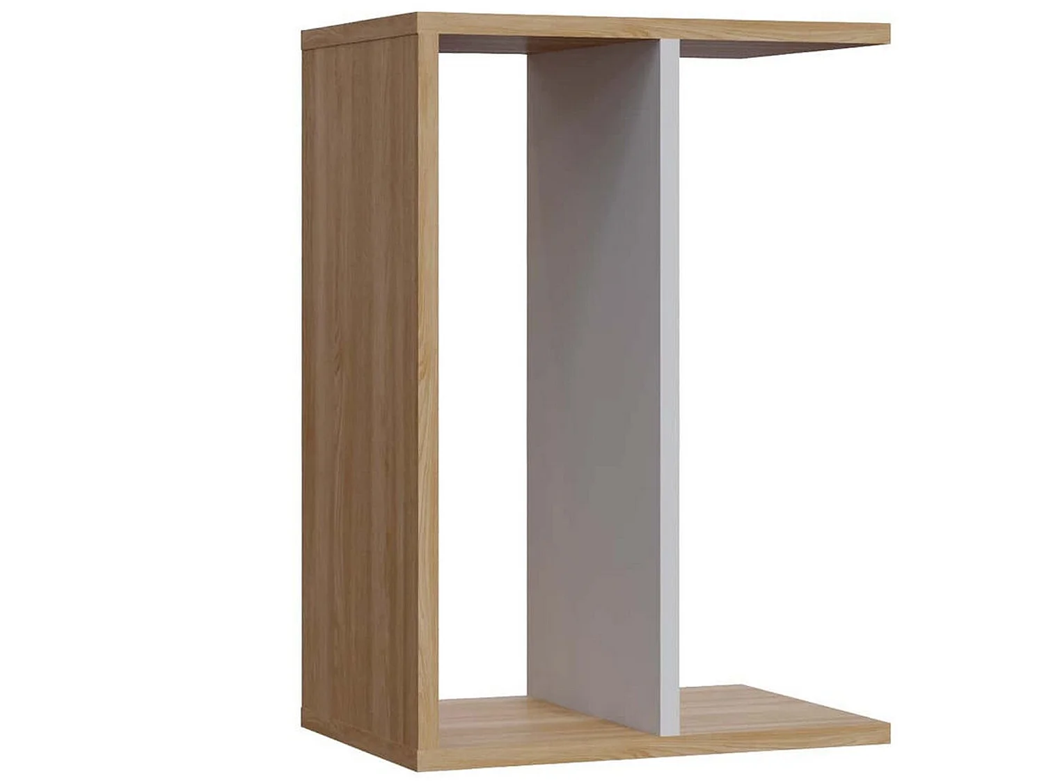 Table d'appoint de salon loira moderne chêne blanc 44,5x29,6x63,2 cm