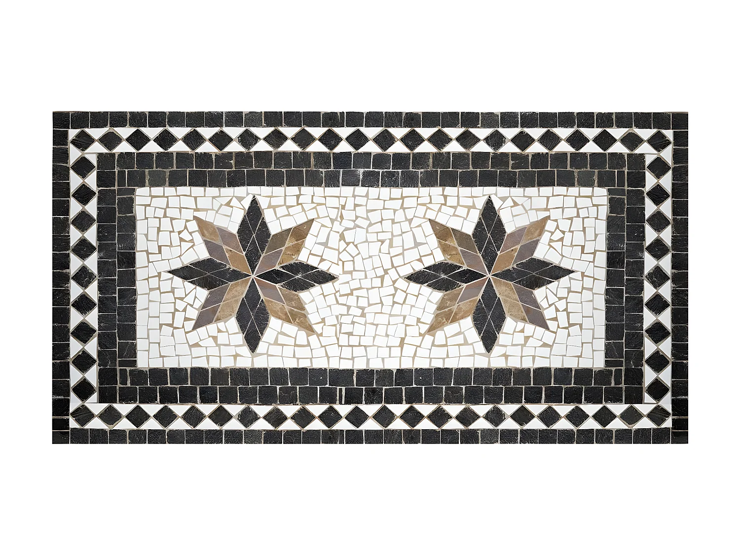 Table de Repas en Mosaïque "Kipos" 160cm Noir