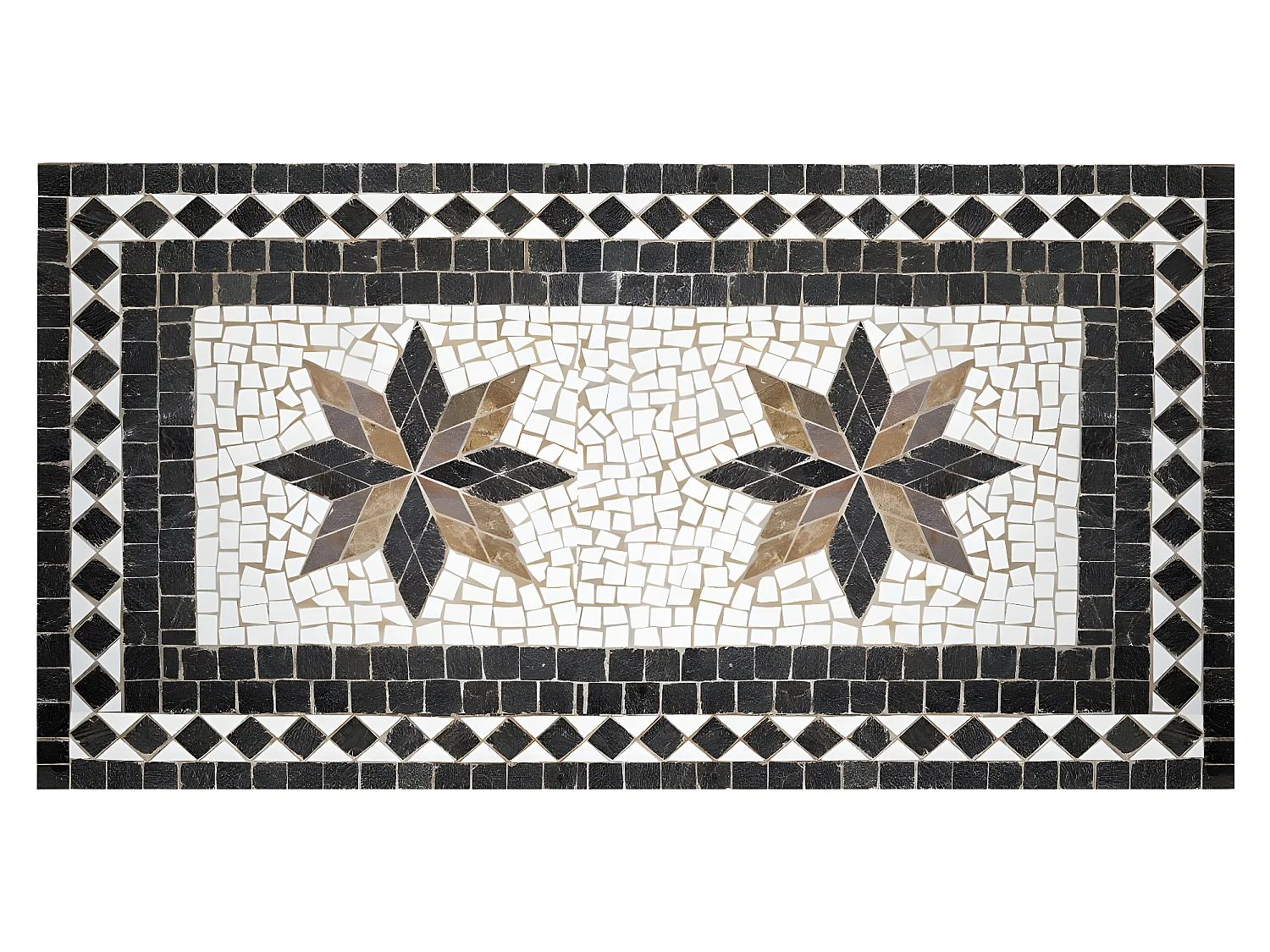 Table de Repas en Mosaïque "Kipos" 160cm Noir