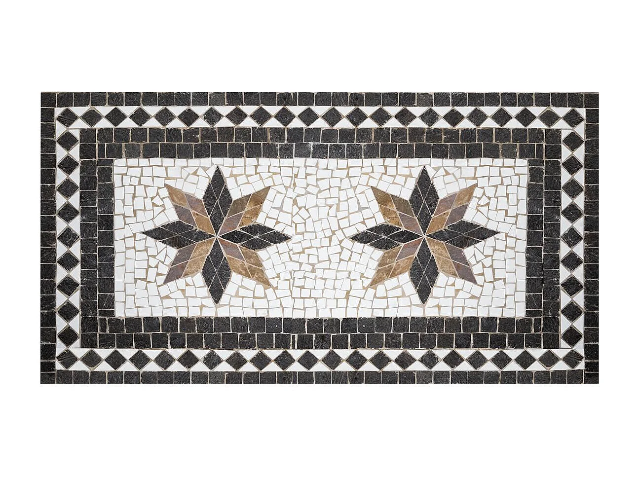 Table de Repas en Mosaïque "Kipos" 160cm Noir