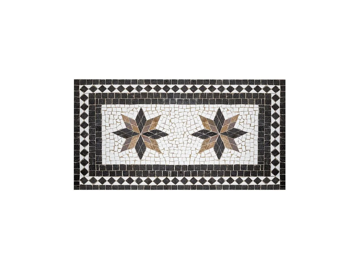 Table de Repas en Mosaïque "Kipos" 160cm Noir