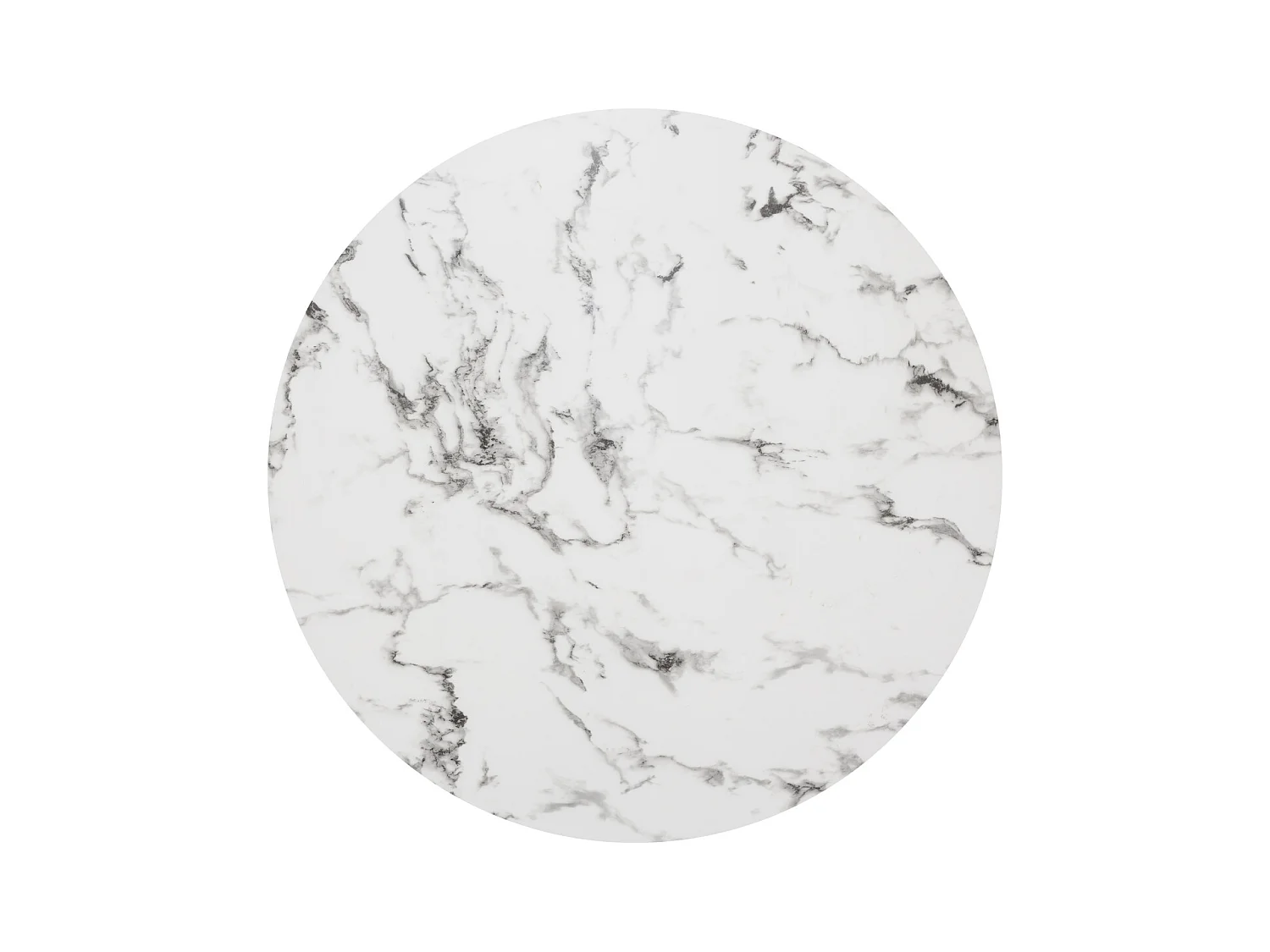 Table à Manger Effet Marbre "Rayo" 120cm Blanc