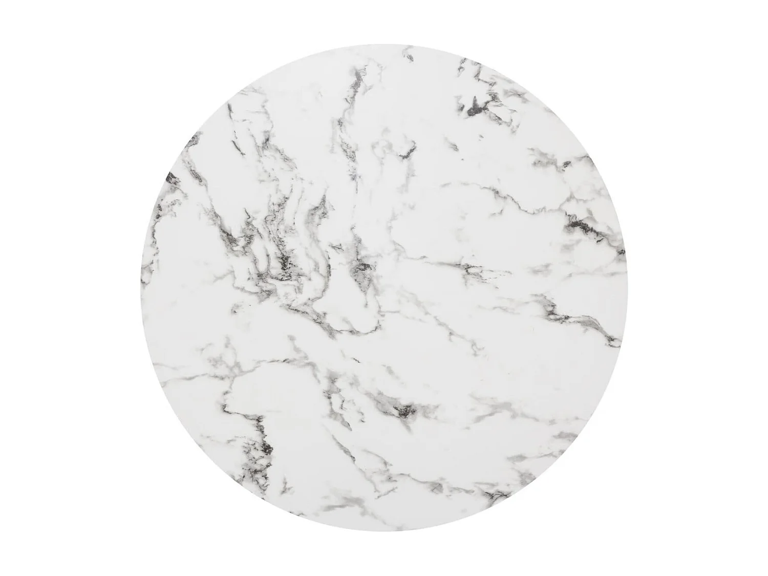 Table à Manger Effet Marbre "Rayo" 120cm Blanc