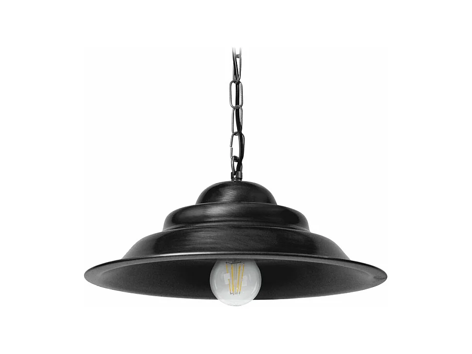 Suspension lanterne métal cuivré 80 cm.