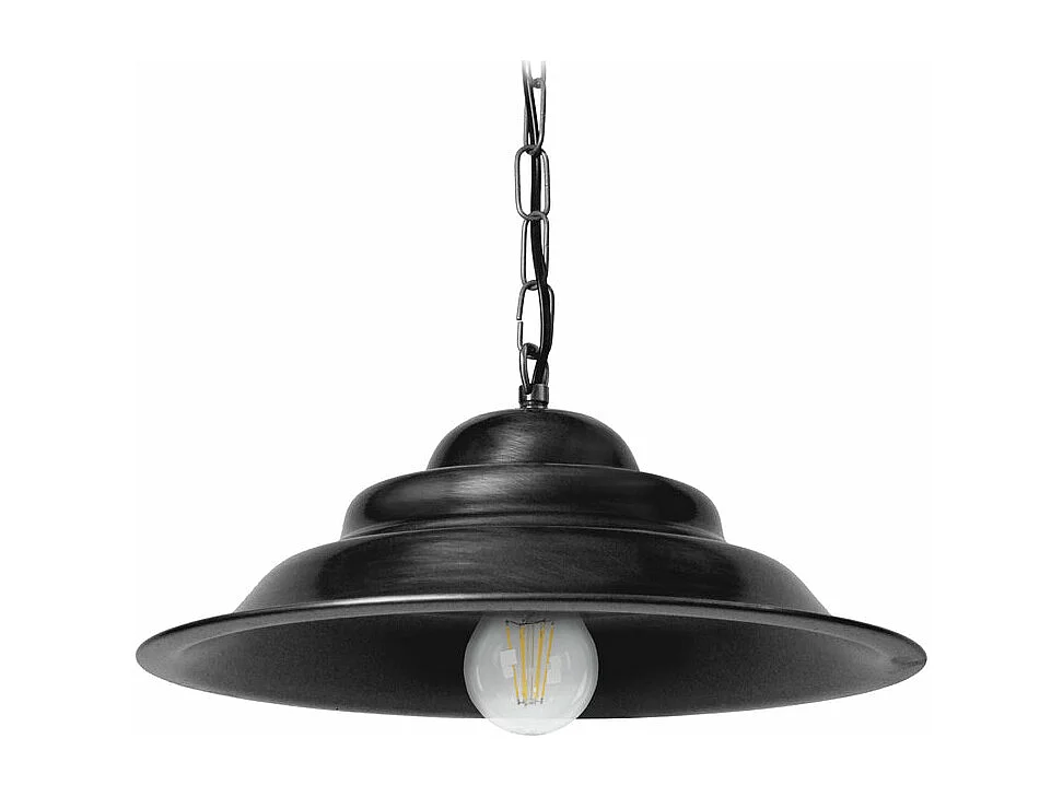 Suspension lanterne métal cuivré 80 cm.