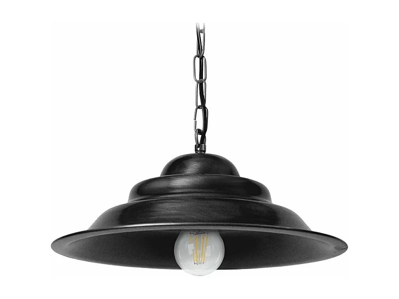 Suspension lanterne métal cuivré 80 cm.