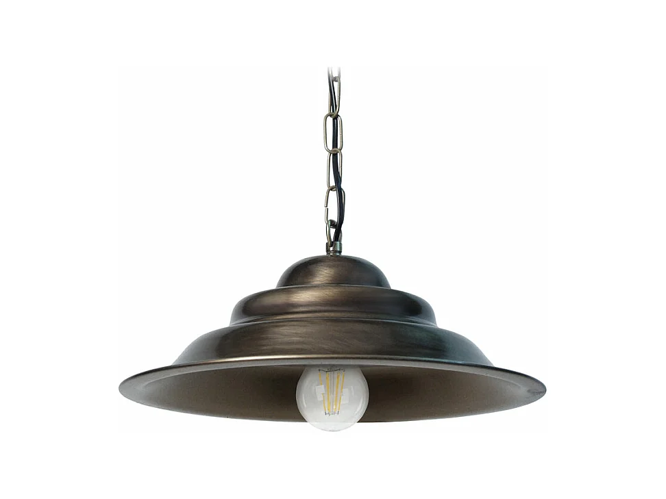 Suspension lanterne métal anthracite 80 cm.