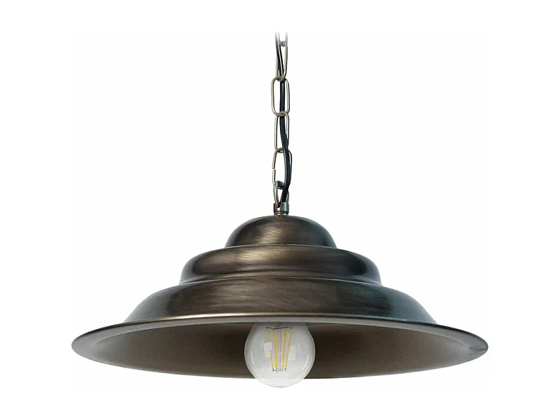 Suspensão TOSEL  ANVERS metal lanterna bronze D25 x  H80  cm