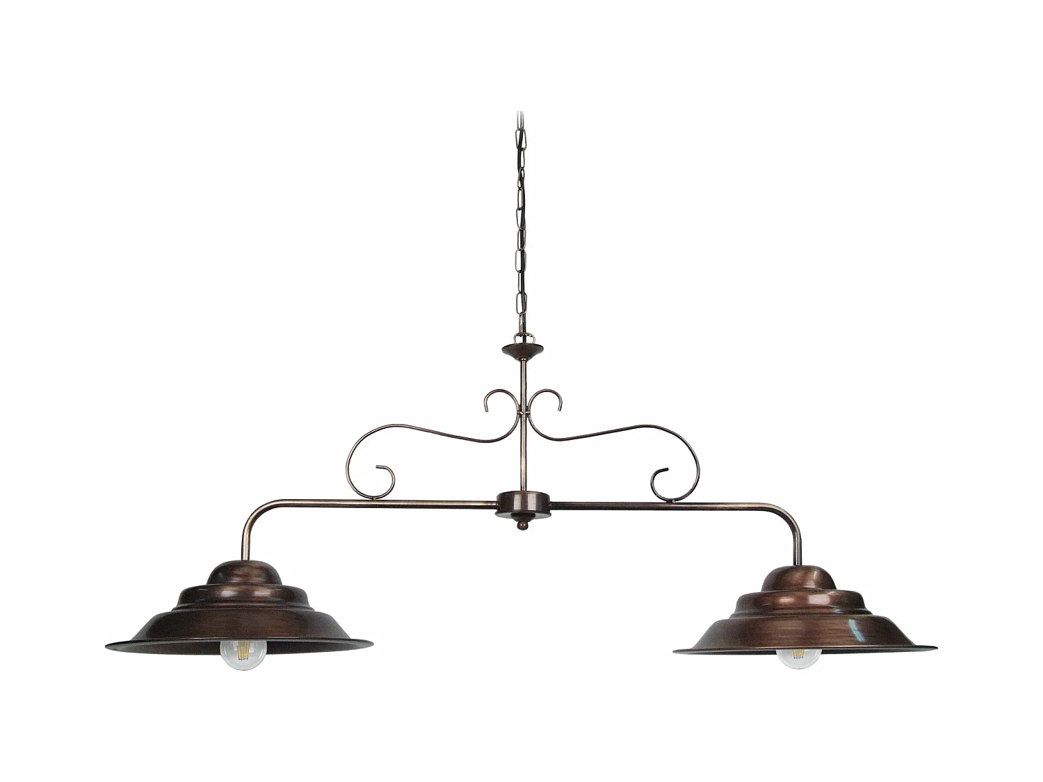 Lustre TOSEL ANVERS metal feixe castanho D56 x  H80  cm