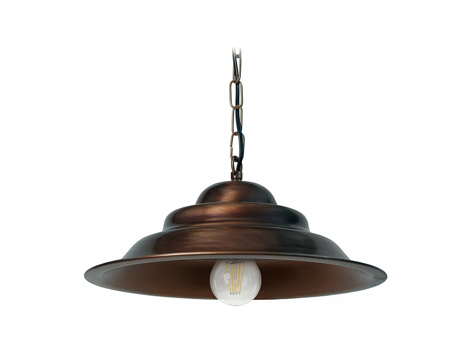 Suspensão TOSEL  ANVERS metal lanterna castanho D25 x  H80  cm