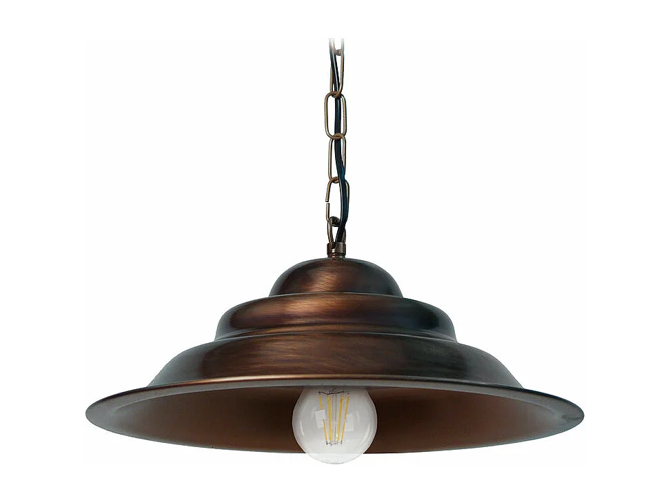 Suspensão TOSEL  ANVERS metal lanterna castanho D25 x  H80  cm