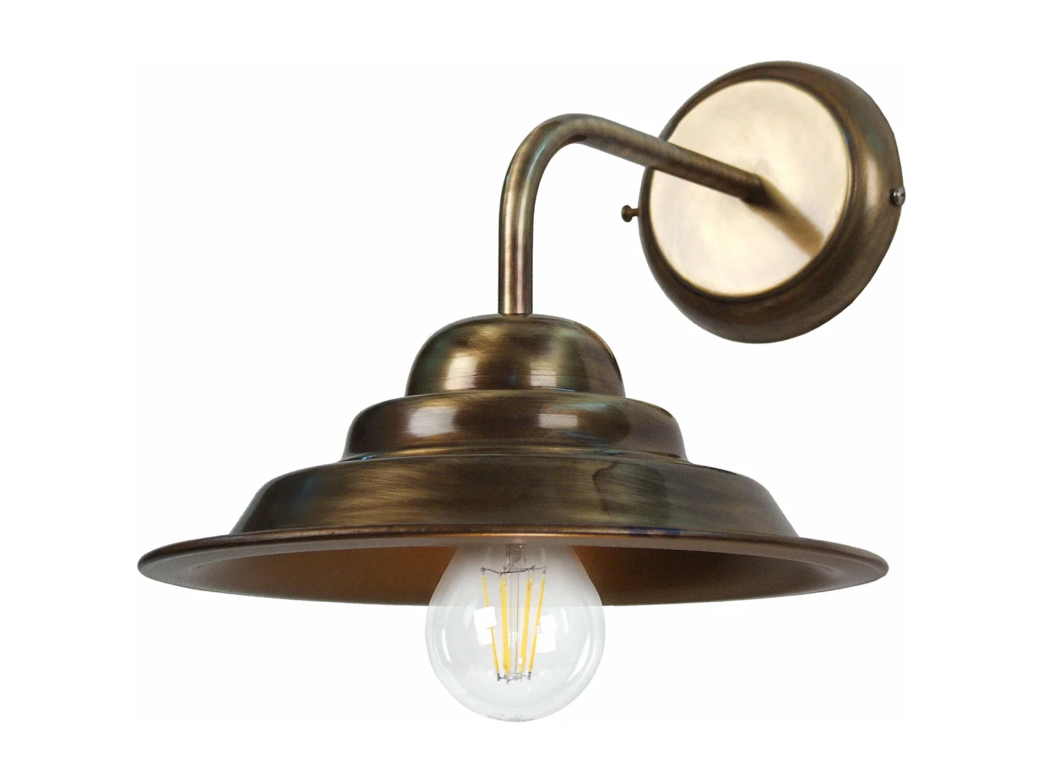 Applique acier  marron 50 cm.