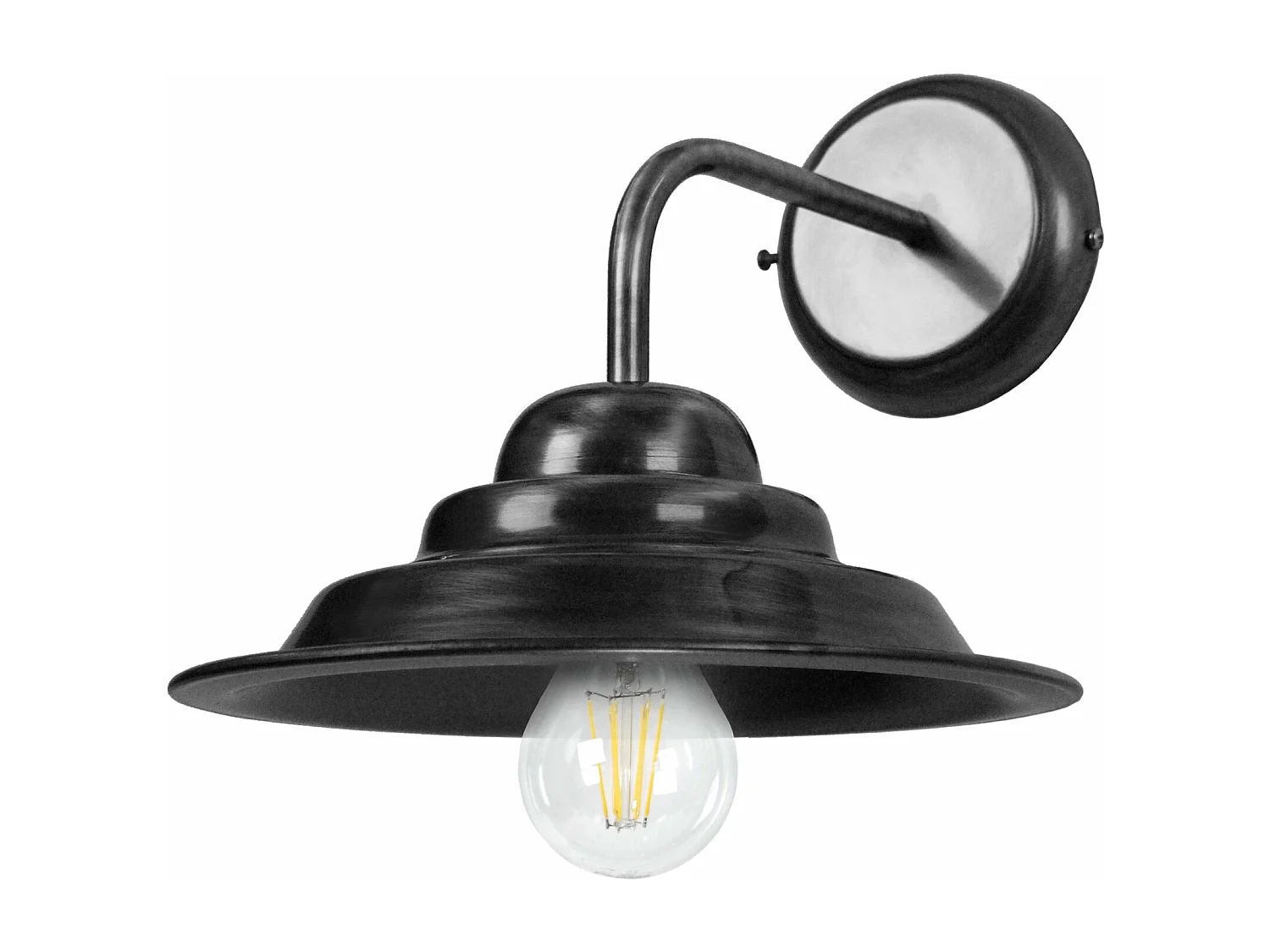 Aplique TOSEL ANVERS metal braço antracite D33 x  H50  cm