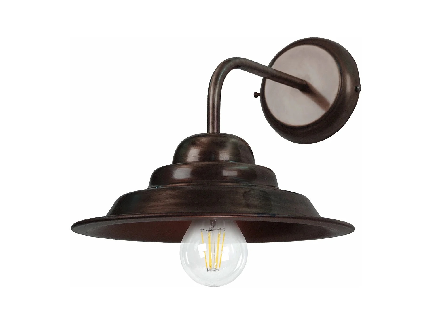 Aplique TOSEL ANVERS metal braço castanho D33 x  H50  cm