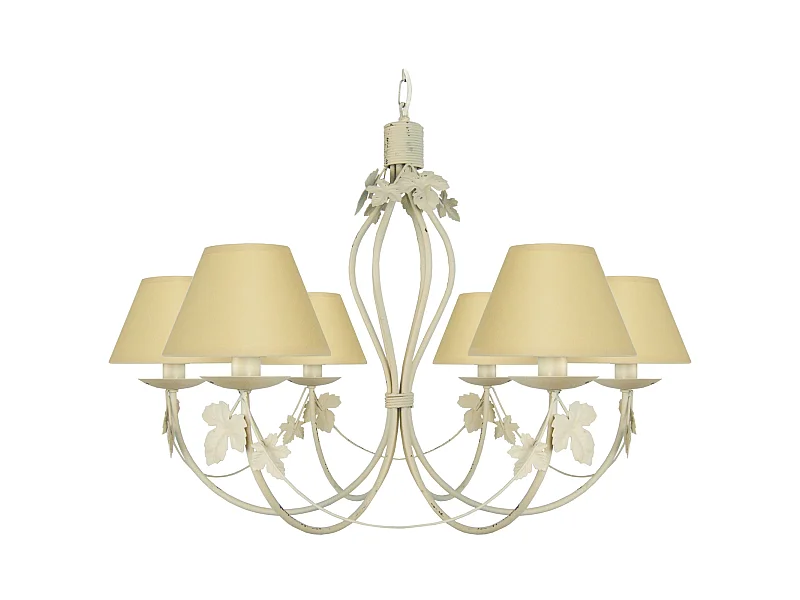 PUY - Lustre multi bras métal crème cerrusè