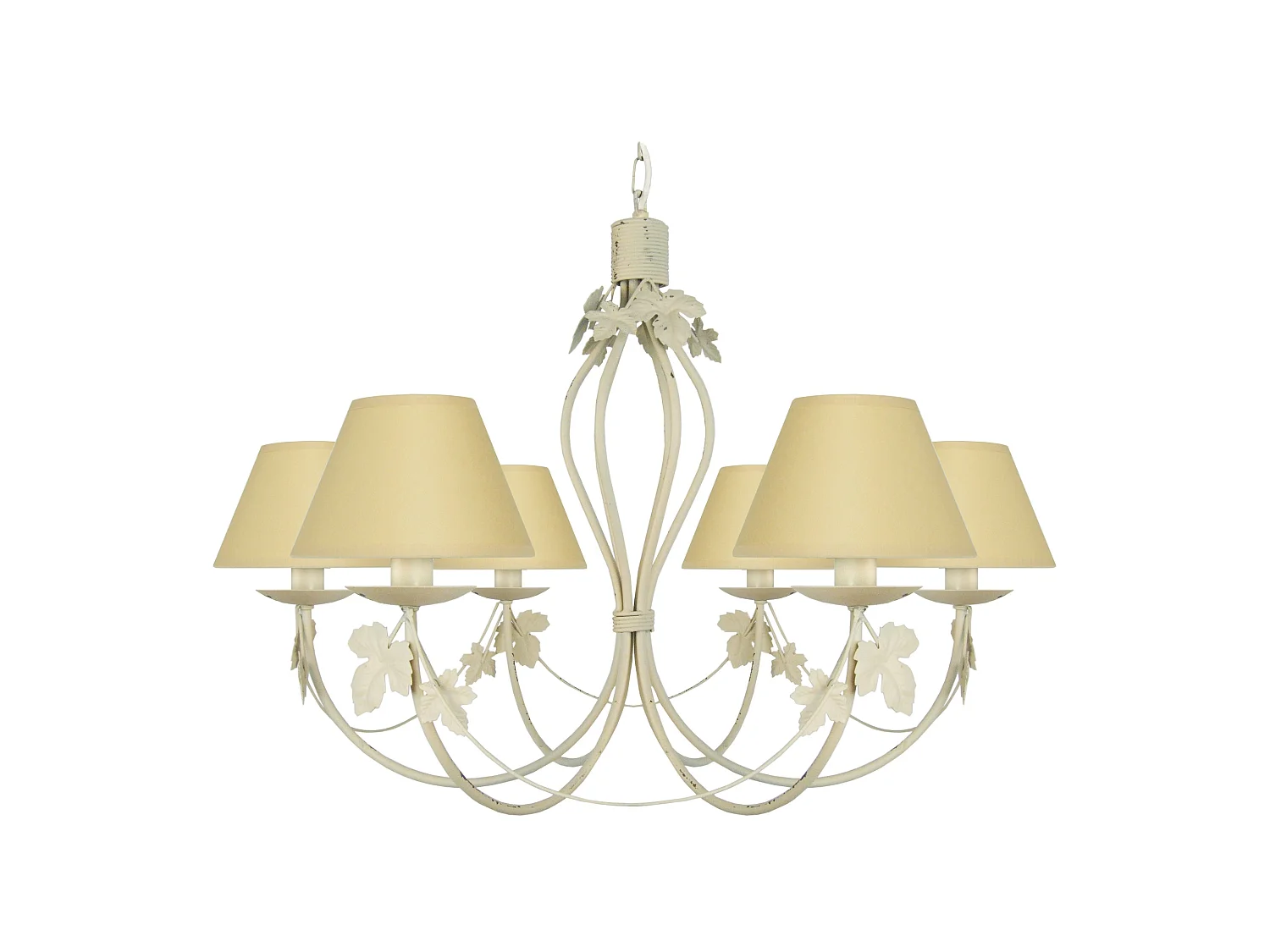 Lustre TOSEL PUY tecido braço bege D84 x  H90  cm