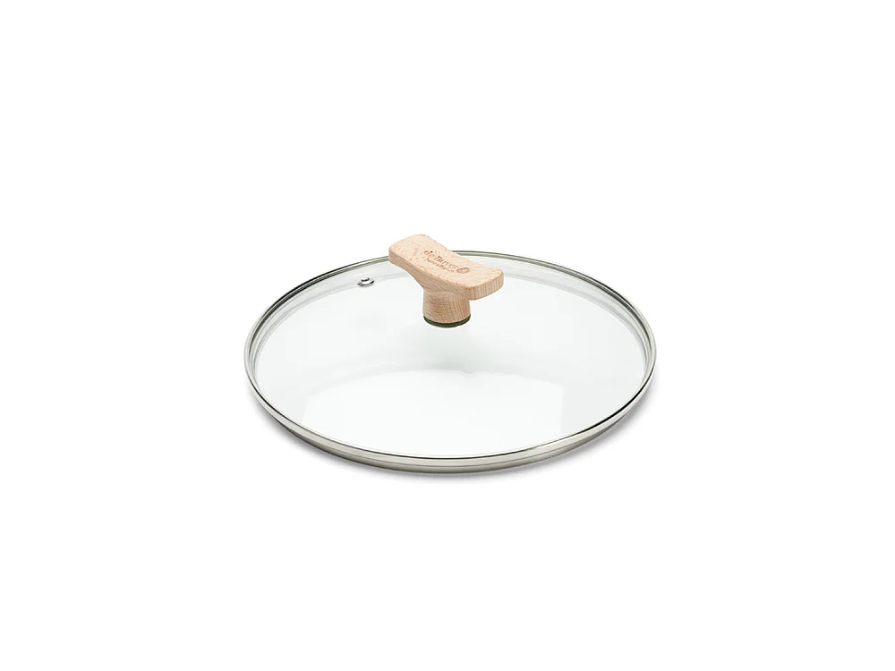 Couvercle Bouton bois 20 cm en verre