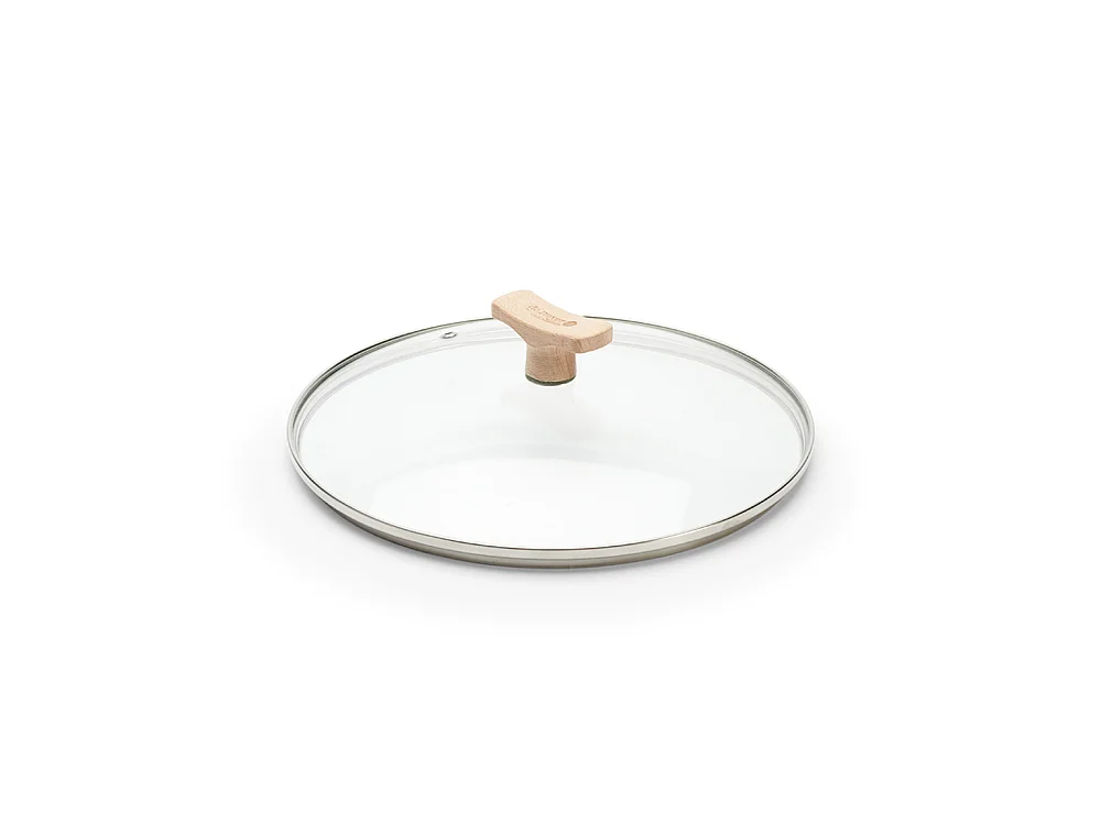 Couvercle Bouton bois 24 cm en verre