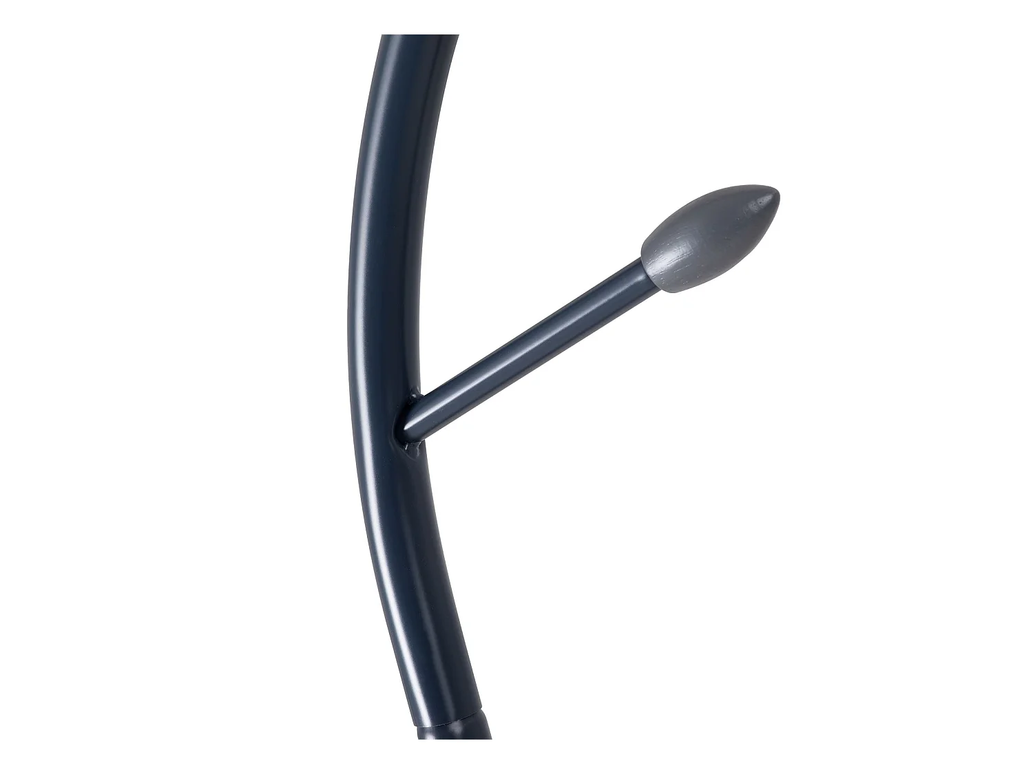 Porte-manteaux TRIANA portant à vêtements sur pied en forme d'arbre avec 6 crochets et un porte parapluie, métal laqué gris et bois