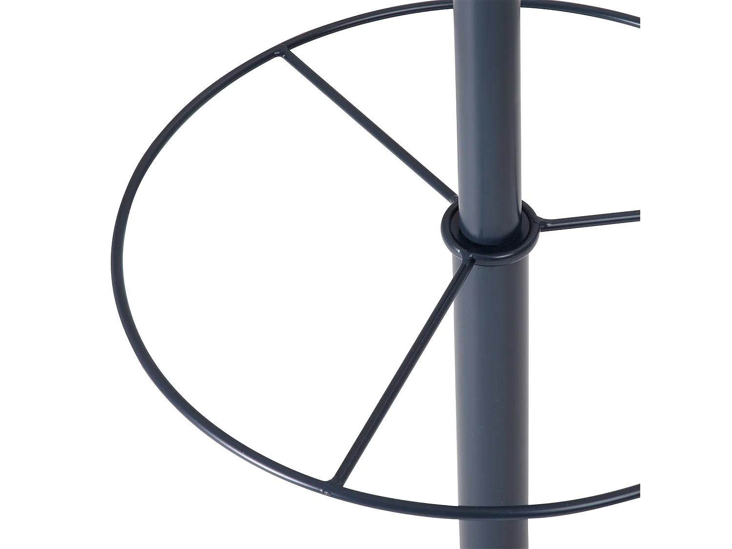 Porte-manteaux TRIANA portant à vêtements sur pied en forme d'arbre avec 6 crochets et un porte parapluie, métal laqué gris et bois