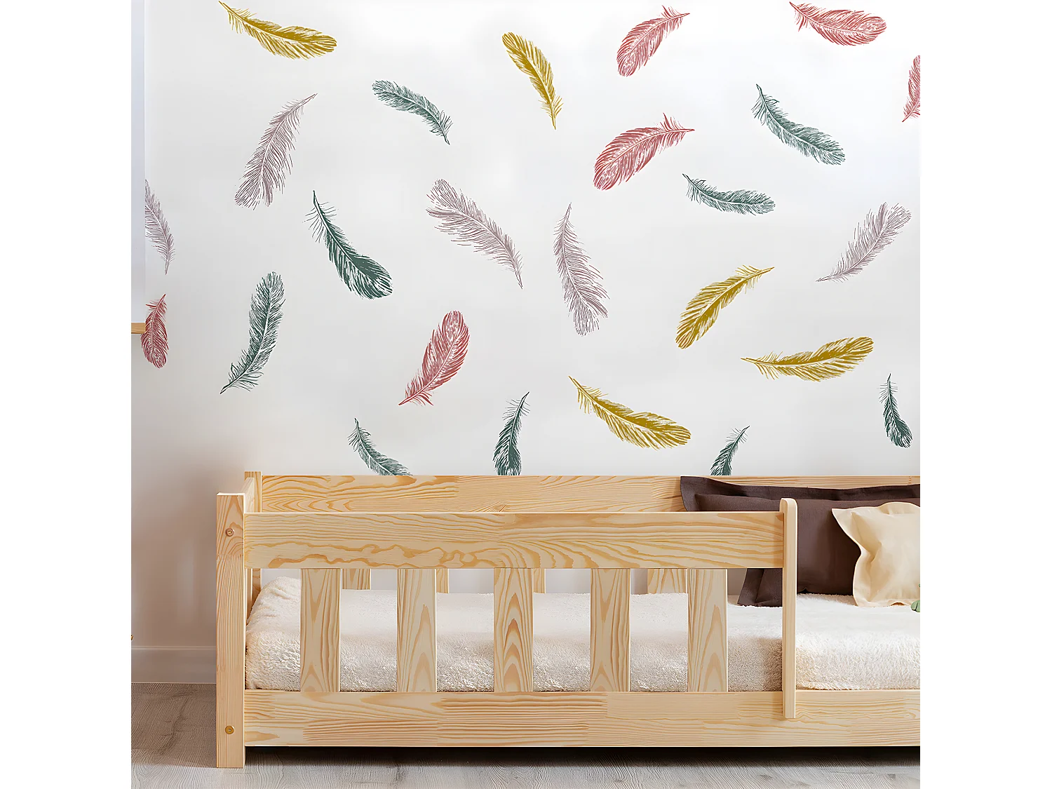 Cama Elise Bois 70x140 com estrado de ripas