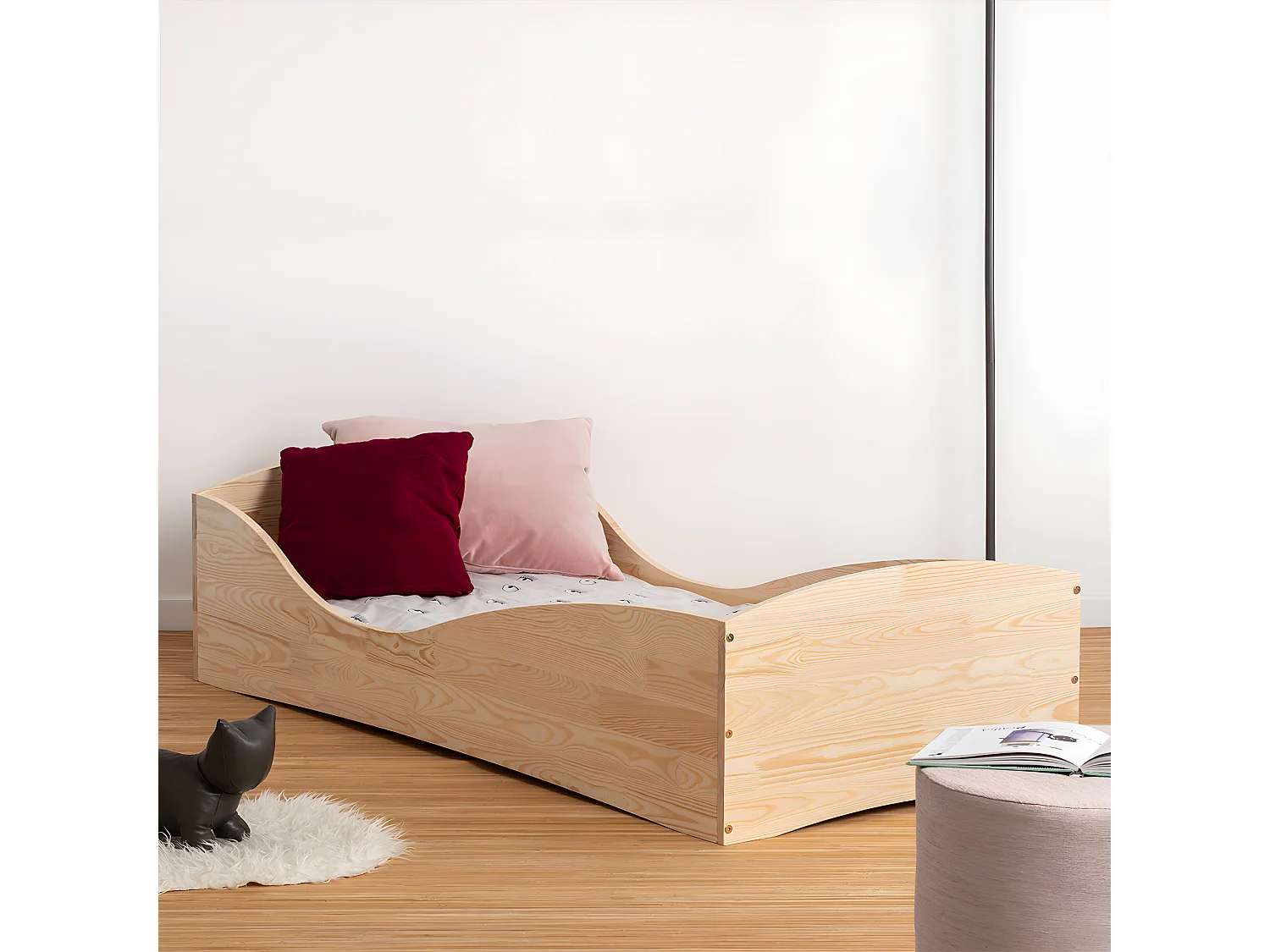 Lit 70x140 sommier inclus Zoé Bois