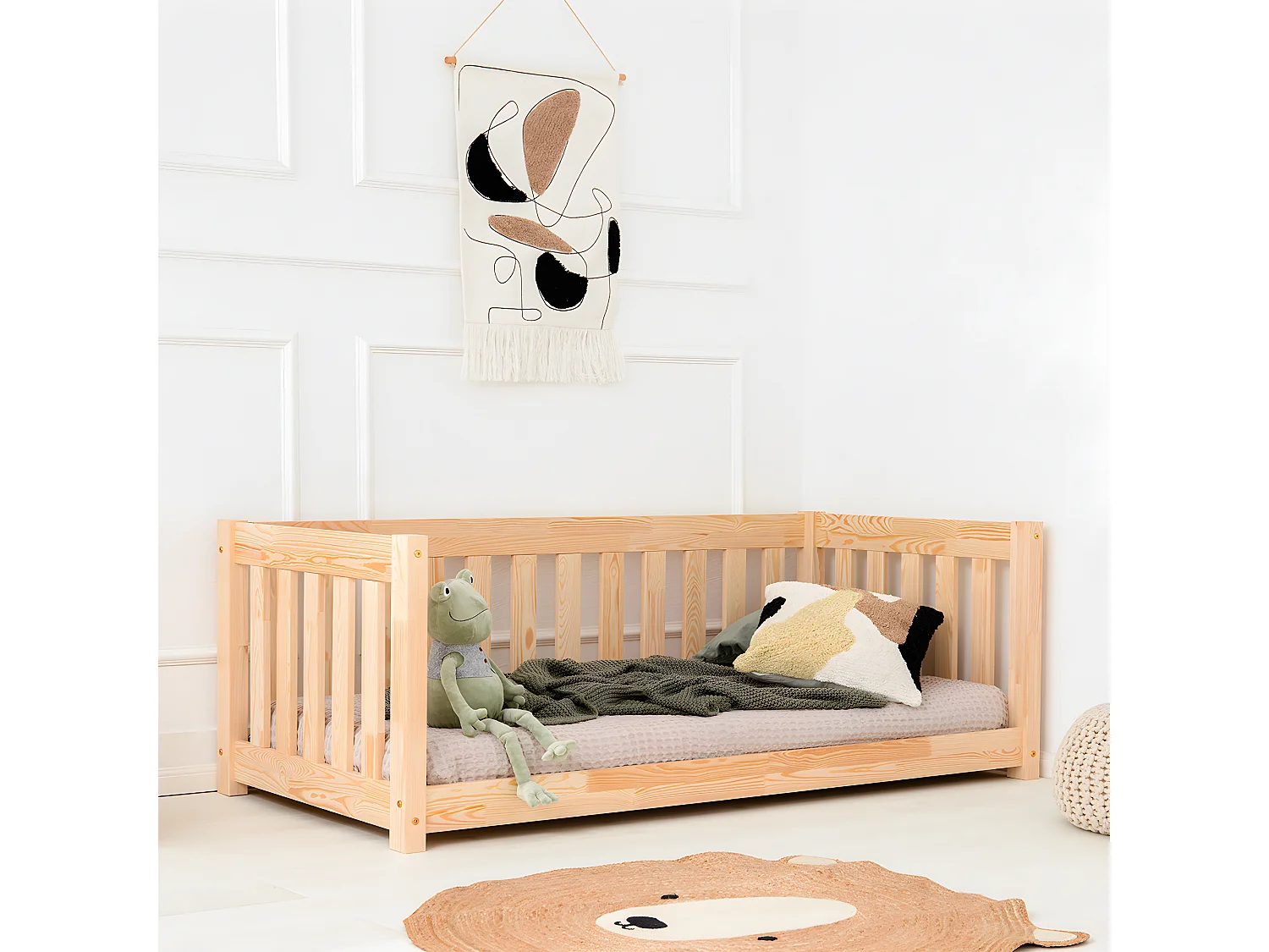 Banco-cama 90x190 com base de ripas Thelma Bois