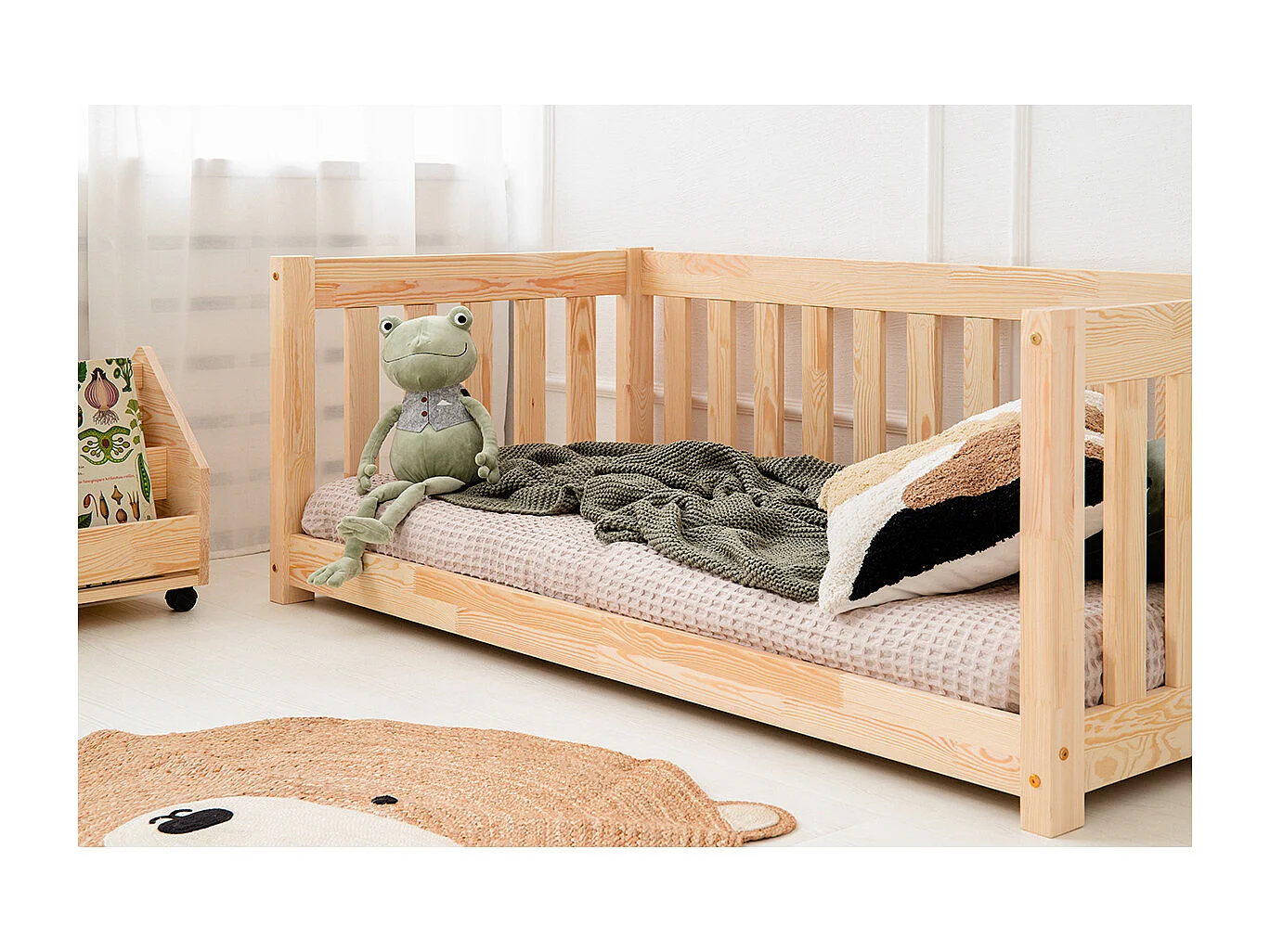 Banco-cama 90x190 com base de ripas Thelma Bois