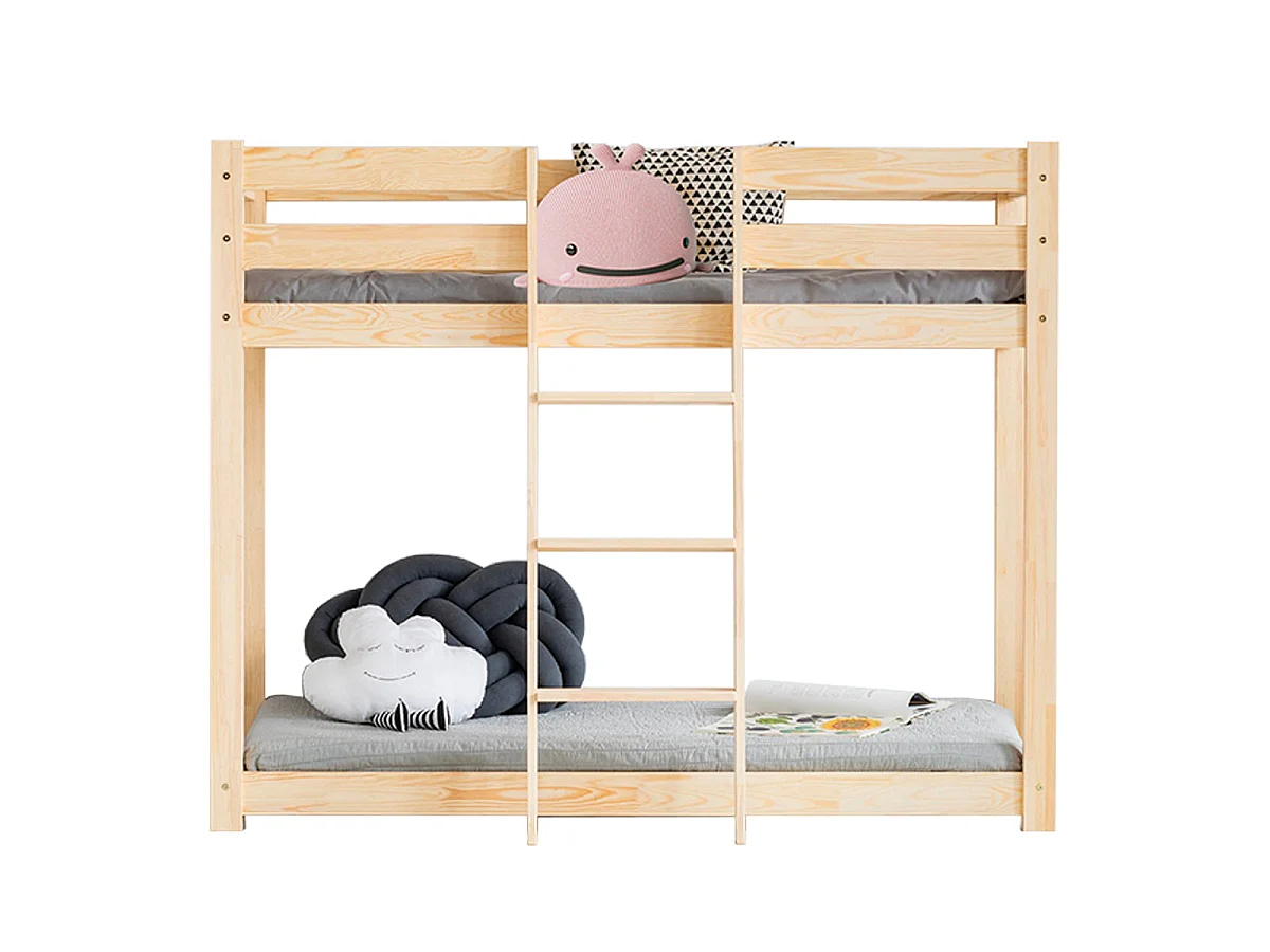 Lit superposé 90x200 sommier inclus Derek Bois