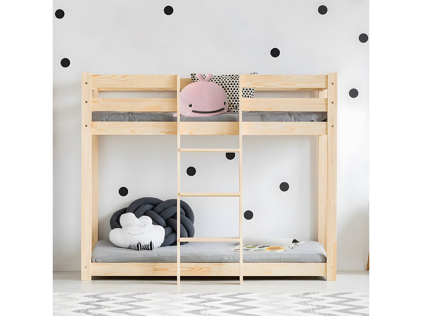 Letto a castello Derek Bois 70x140 con base inclusa