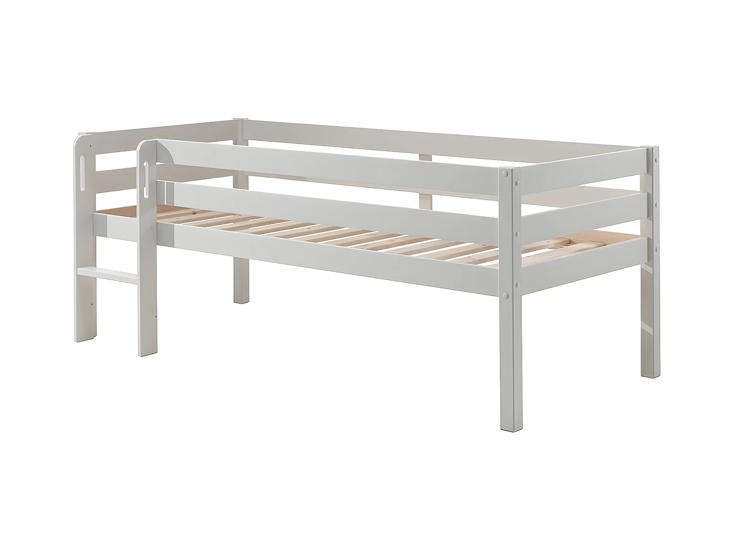 Pack - Lit Enfant Surélevé & 3 Tiroirs "Pino" 90x200cm Blanc