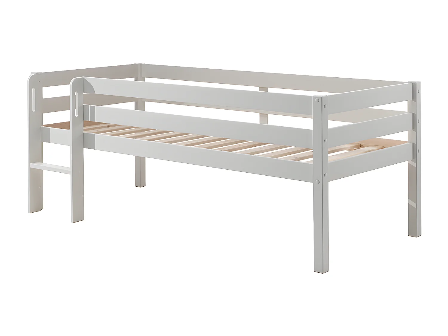 Pack - Lit Enfant Surélevé & 3 Tiroirs "Pino" 90x200cm Blanc