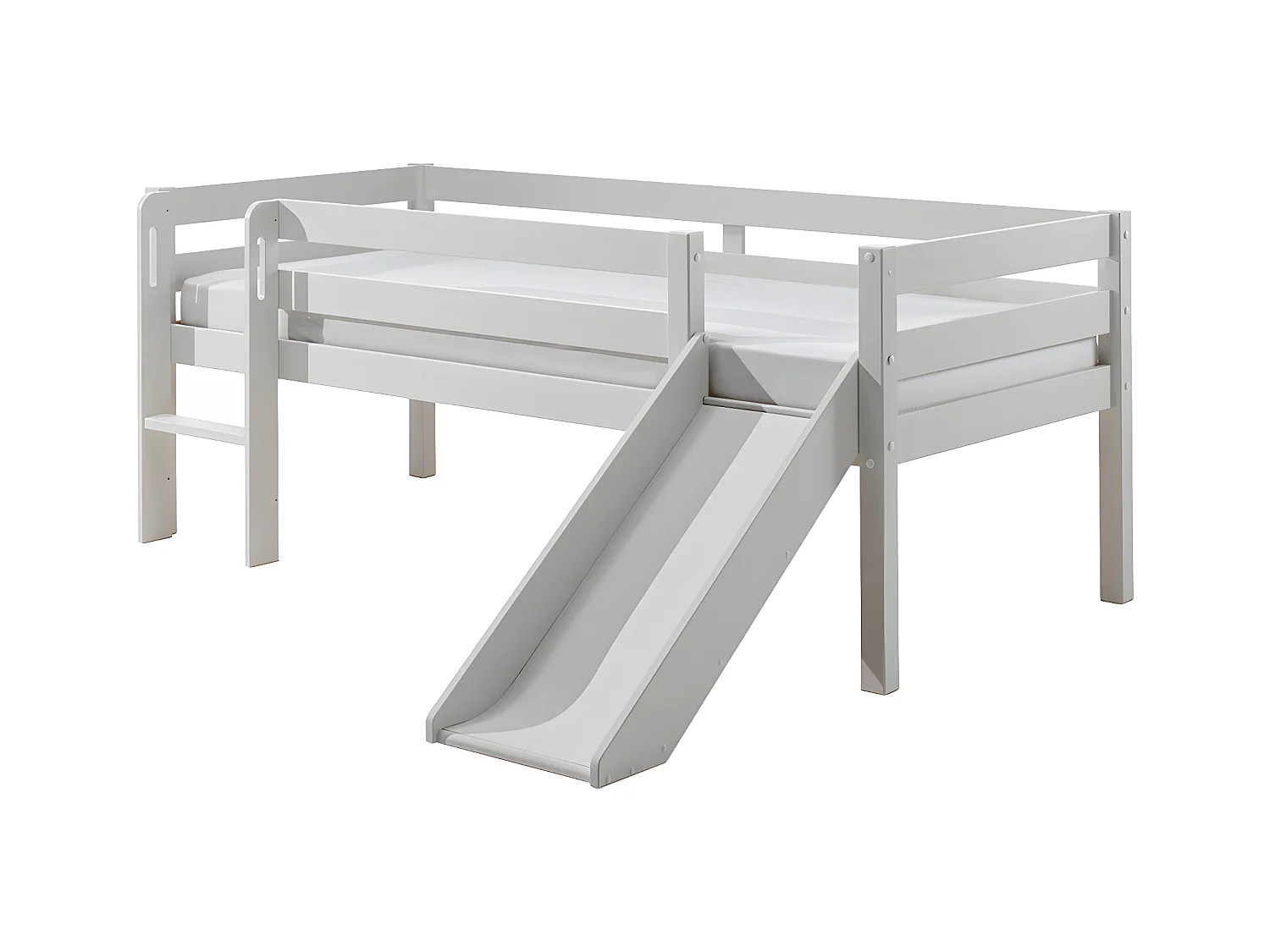 Pack - Lit Enfant Surélevé & 2 Tiroirs "Pino" Blanc