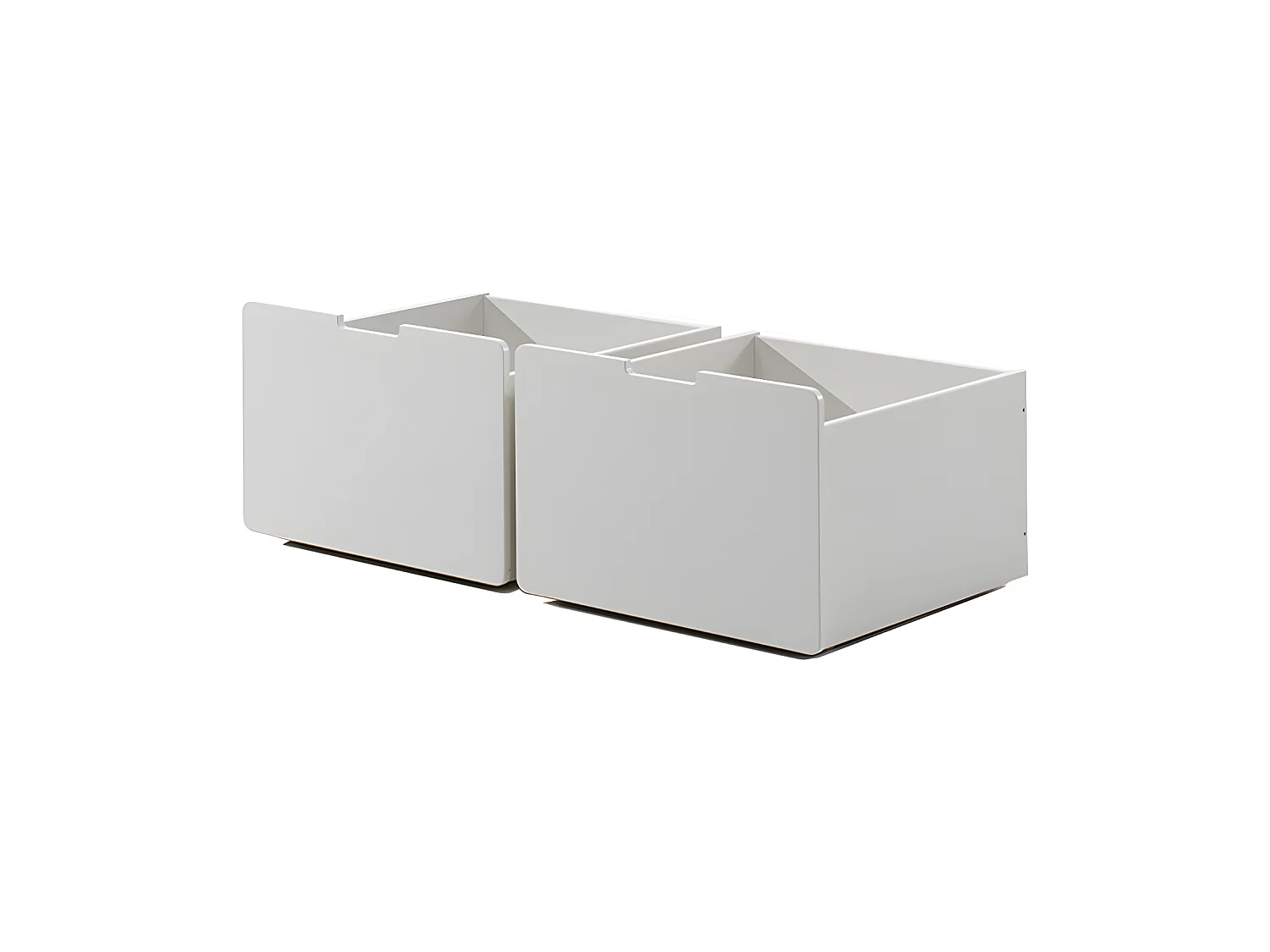 Pack - Lit Enfant Surélevé & 2 Tiroirs "Pino" Blanc