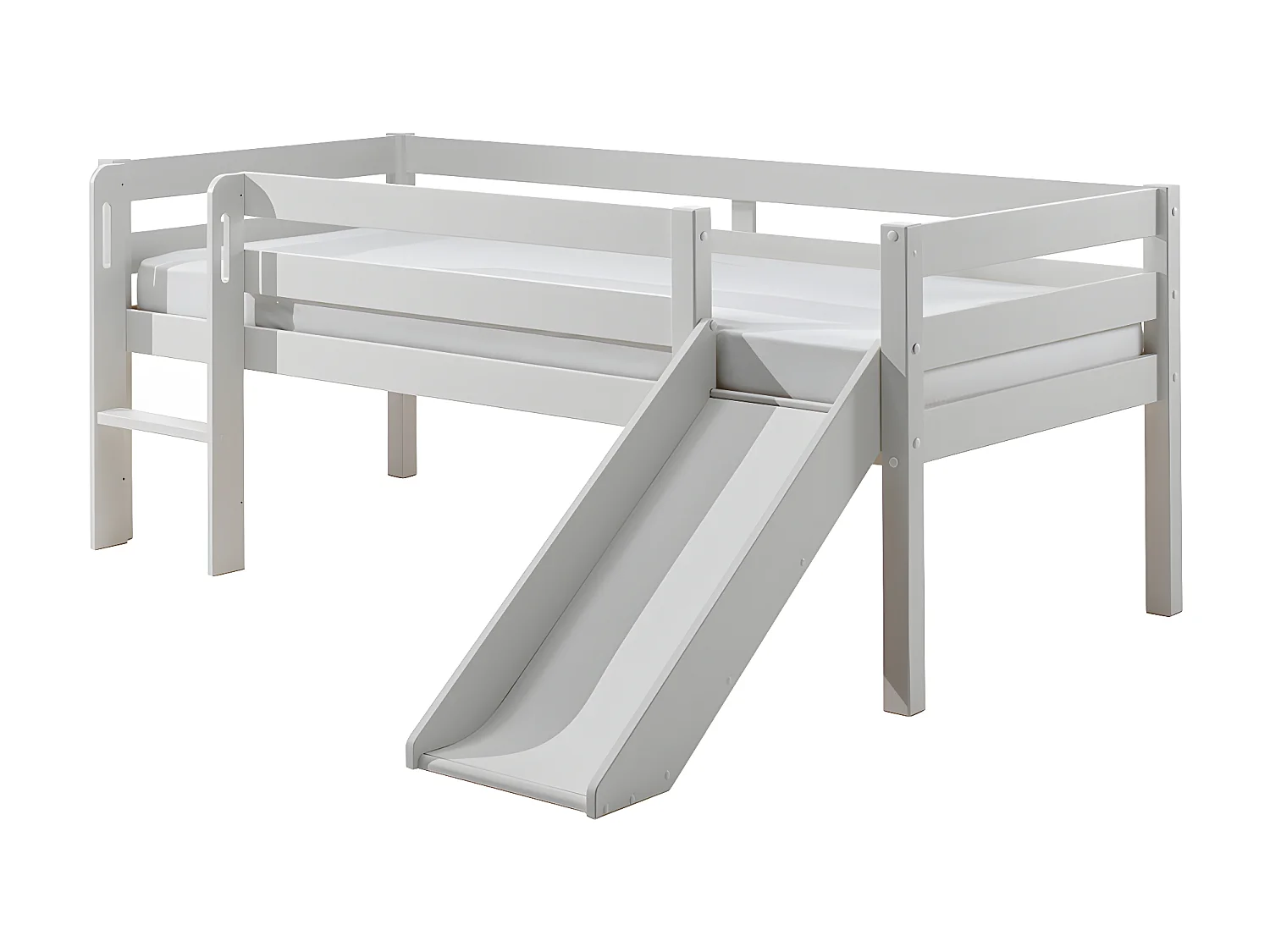 Pack - Lit Enfant Surélevé & 2 Tiroirs "Pino" Blanc