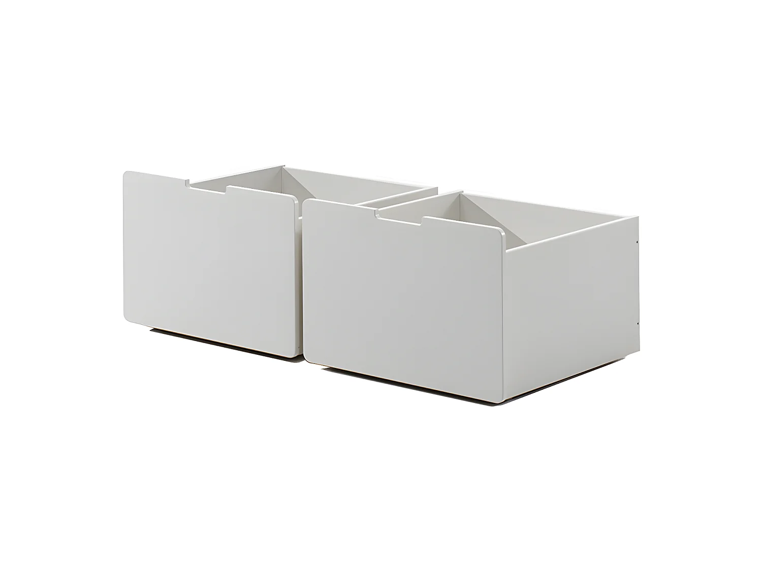 Pack - Lit Enfant Surélevé & 2 Tiroirs "Pino" Blanc