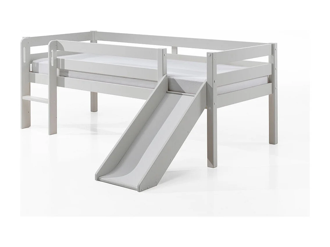 Pack - Lit Enfant Surélevé & 2 Tiroirs "Pino" Blanc