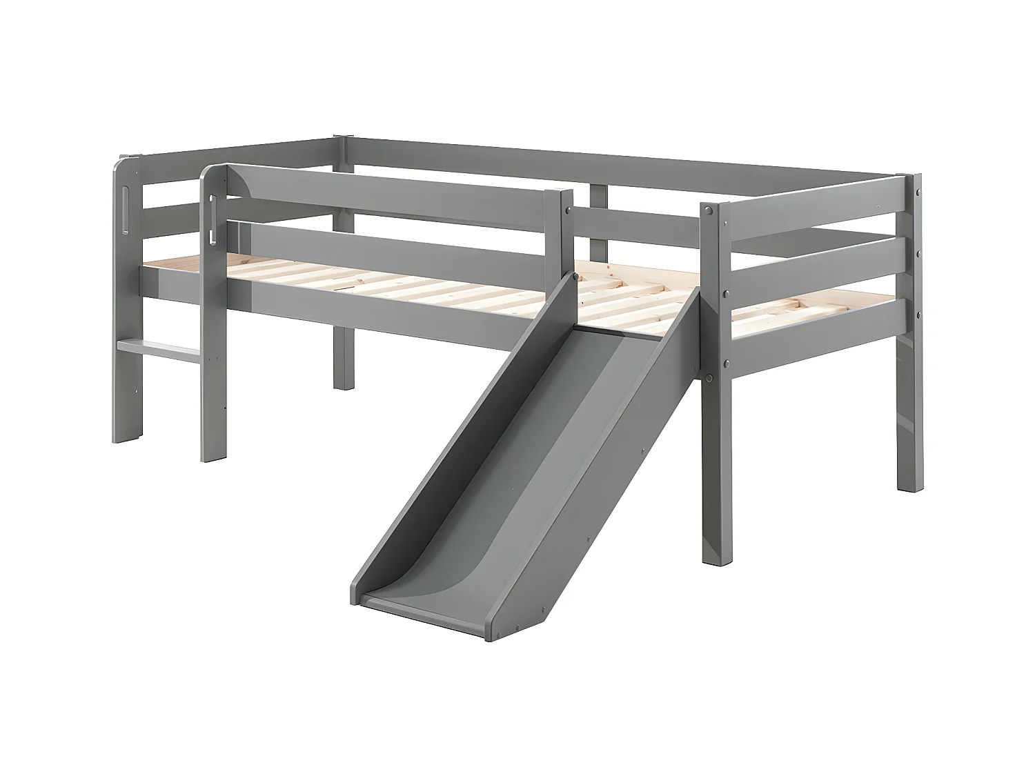 Pack - Lit Enfant Surélevé & 2 Tiroirs "Pino" 90x200cm Blanc