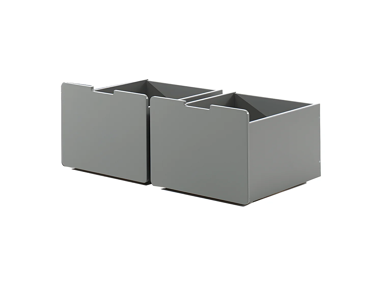 Pack - Lit Enfant Surélevé & 2 Tiroirs "Pino" 90x200cm Blanc